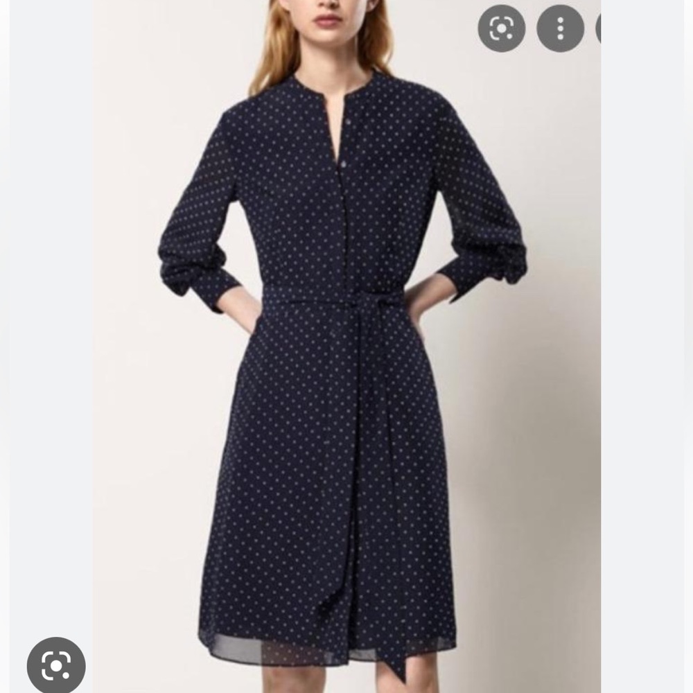 Massimo Dutti Navy Blue Dress